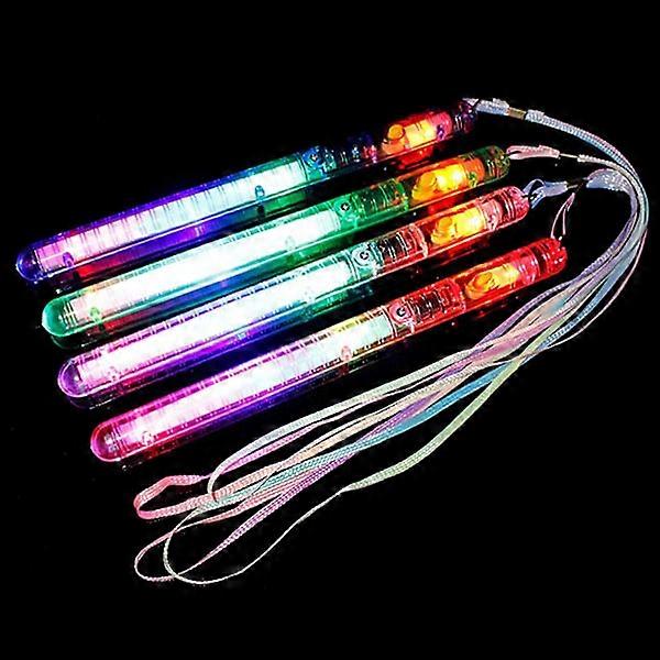 12x LED glow sticks. Flashing sticks. Multicolored LED glow sticks for party. Random color.