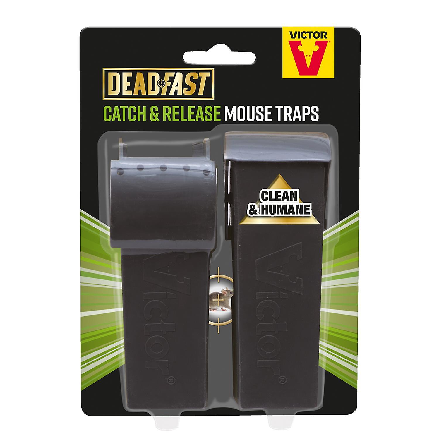 Deadfast Live Catch & Release Mouse Trap Reusable Rodent Control Twin 2Pack
