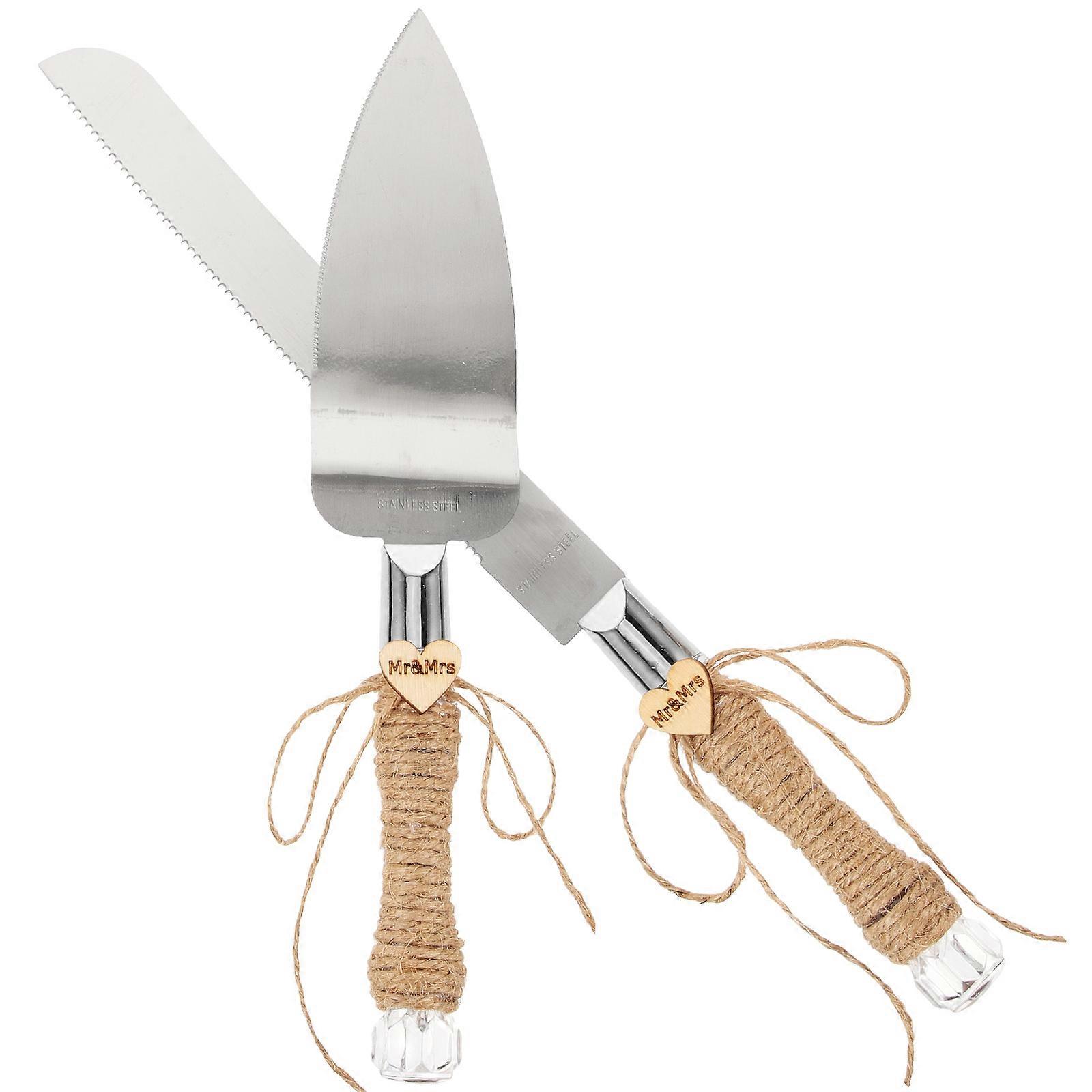 2pcs Professional Wedding Cake Practical Cutting Tool for Wedding Gift