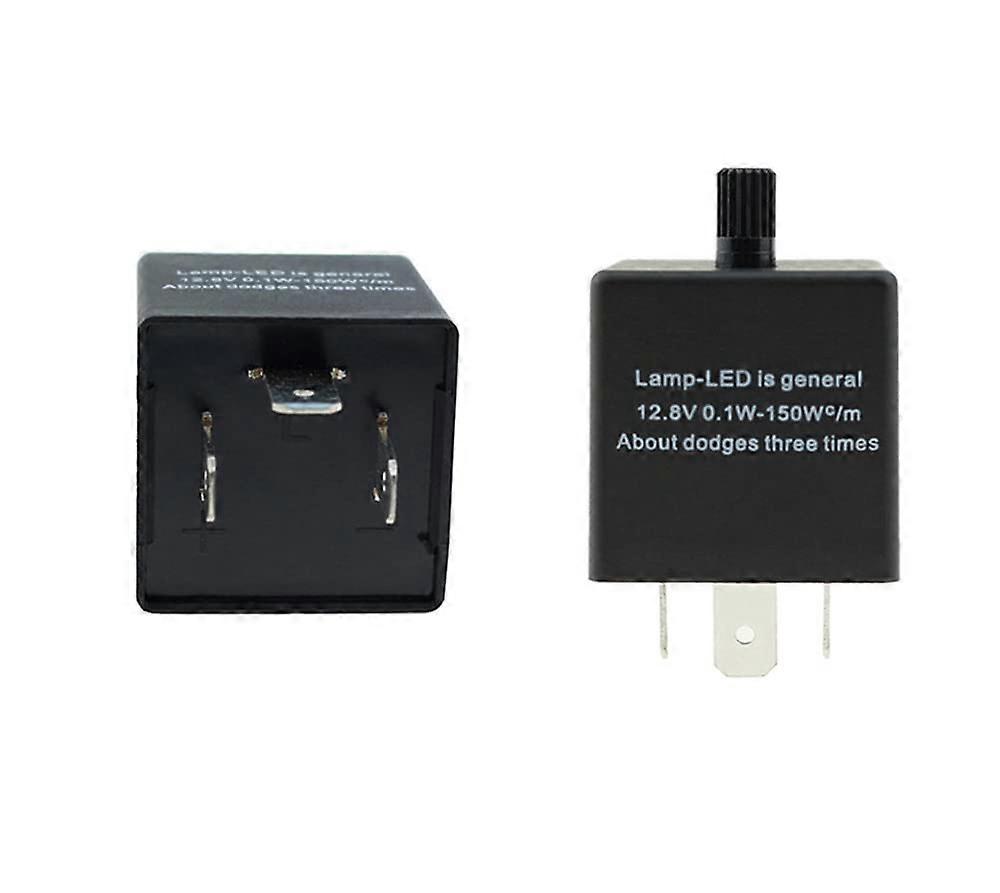 Car Indicator Relay 12V 3-Pin Adjustable LED Flasher CF13-JL02, LED Load-Independent Indicator, Compatible with Cars