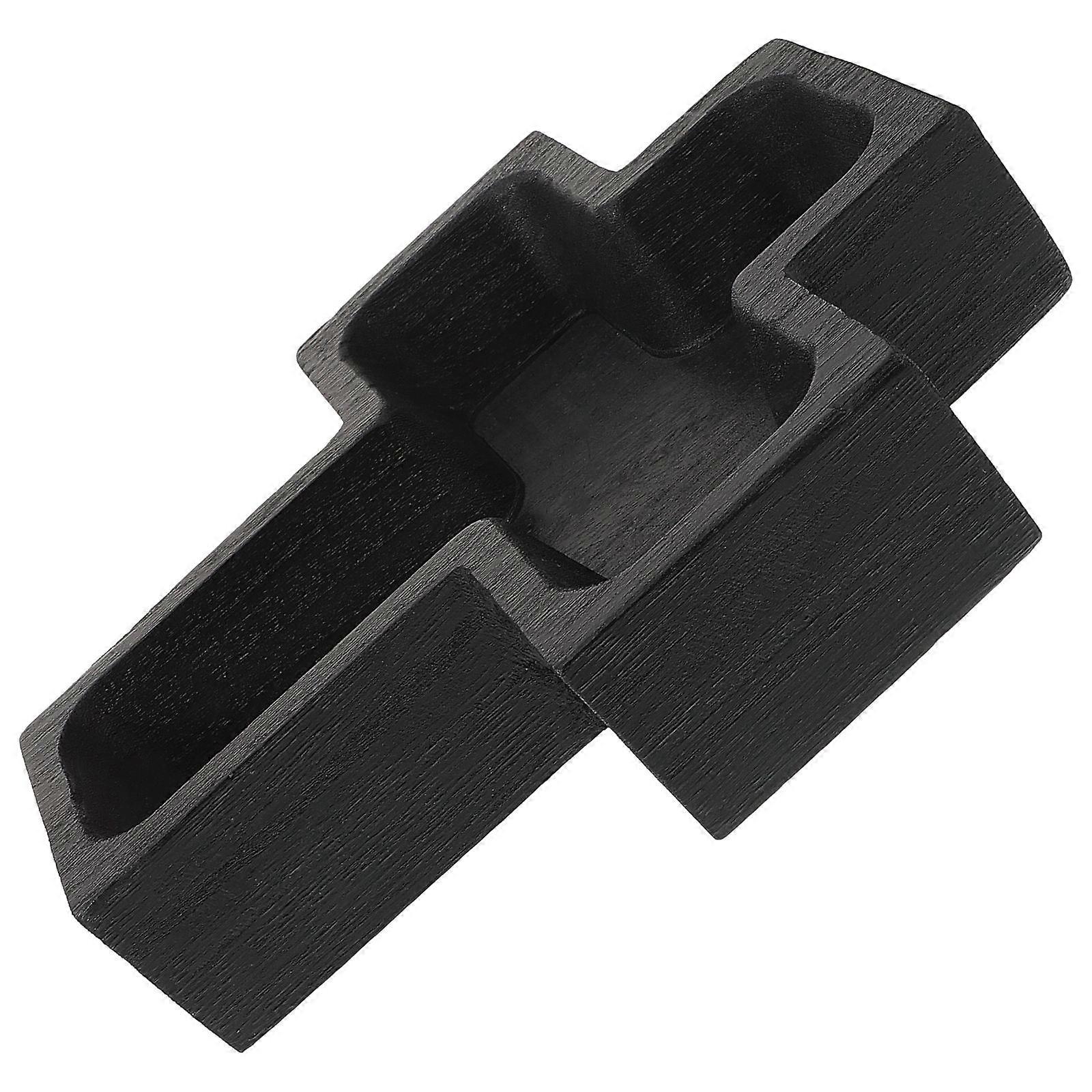 Wooden Cross-Shaped Serving Tray for Snacks and Dried Fruit Green Color Easy to Clean for Home