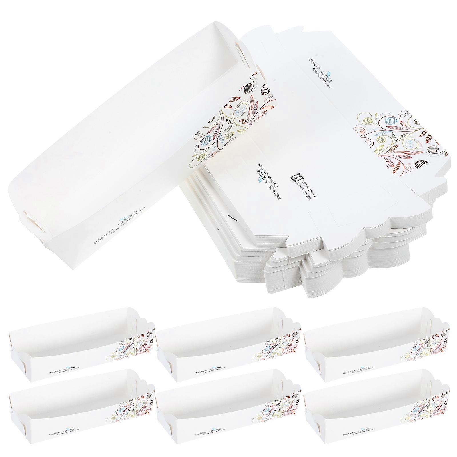 200pcs Paper Food Boats Open Design Microwave Safe Frying Container for Snacks, Fried Chicken, French Fries – Portable Boat Shaped Boxes for