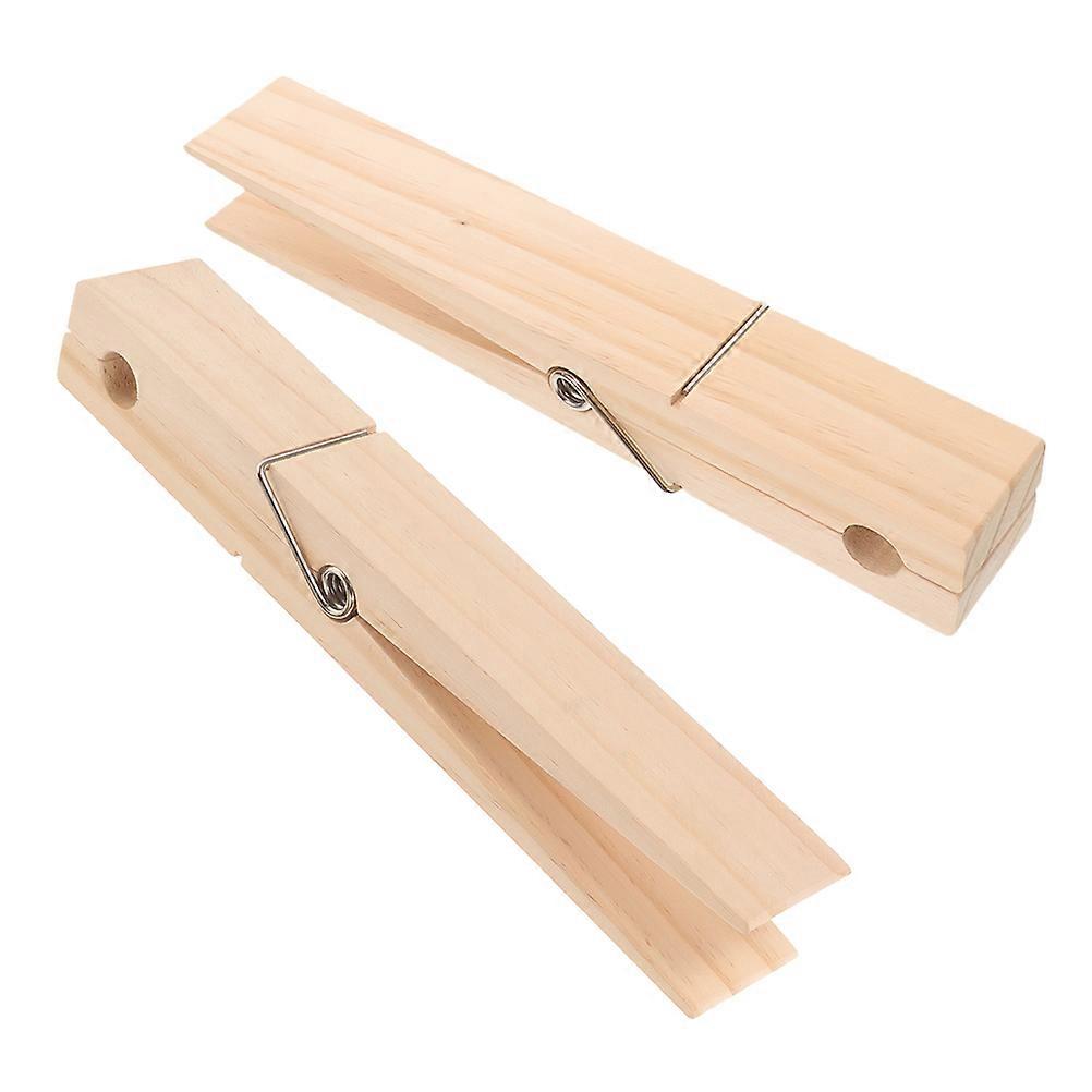 Jumbo Wooden Clothespins Set of 2   Large Rustic Towel Holders for Bathroom & Laundry Use   Smooth Surface Design for Hanging Towels and Clothes