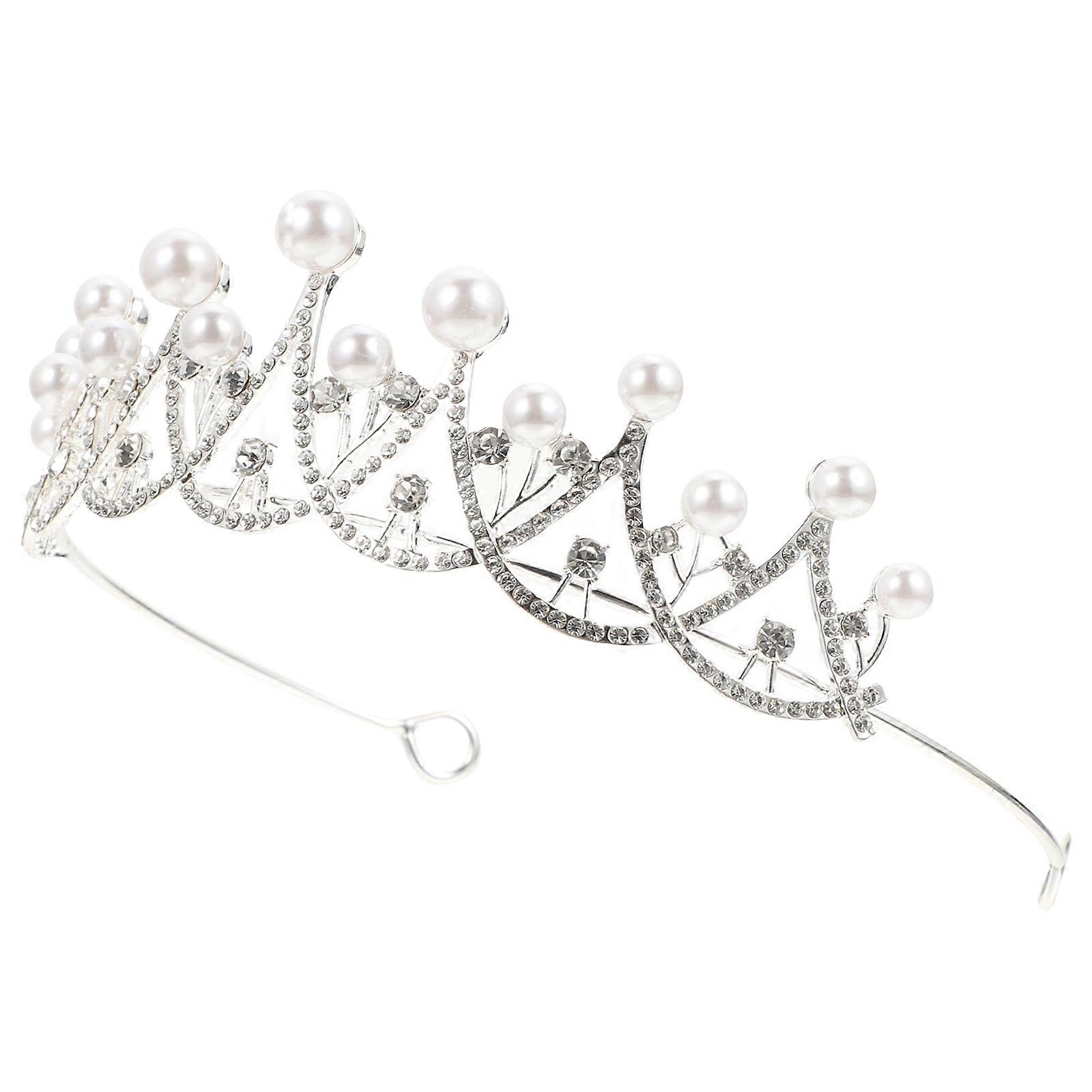 Sparkling Alloy Crown Headband for Girls with Multi Color Perfect for Party Decoration 6.5 Inches