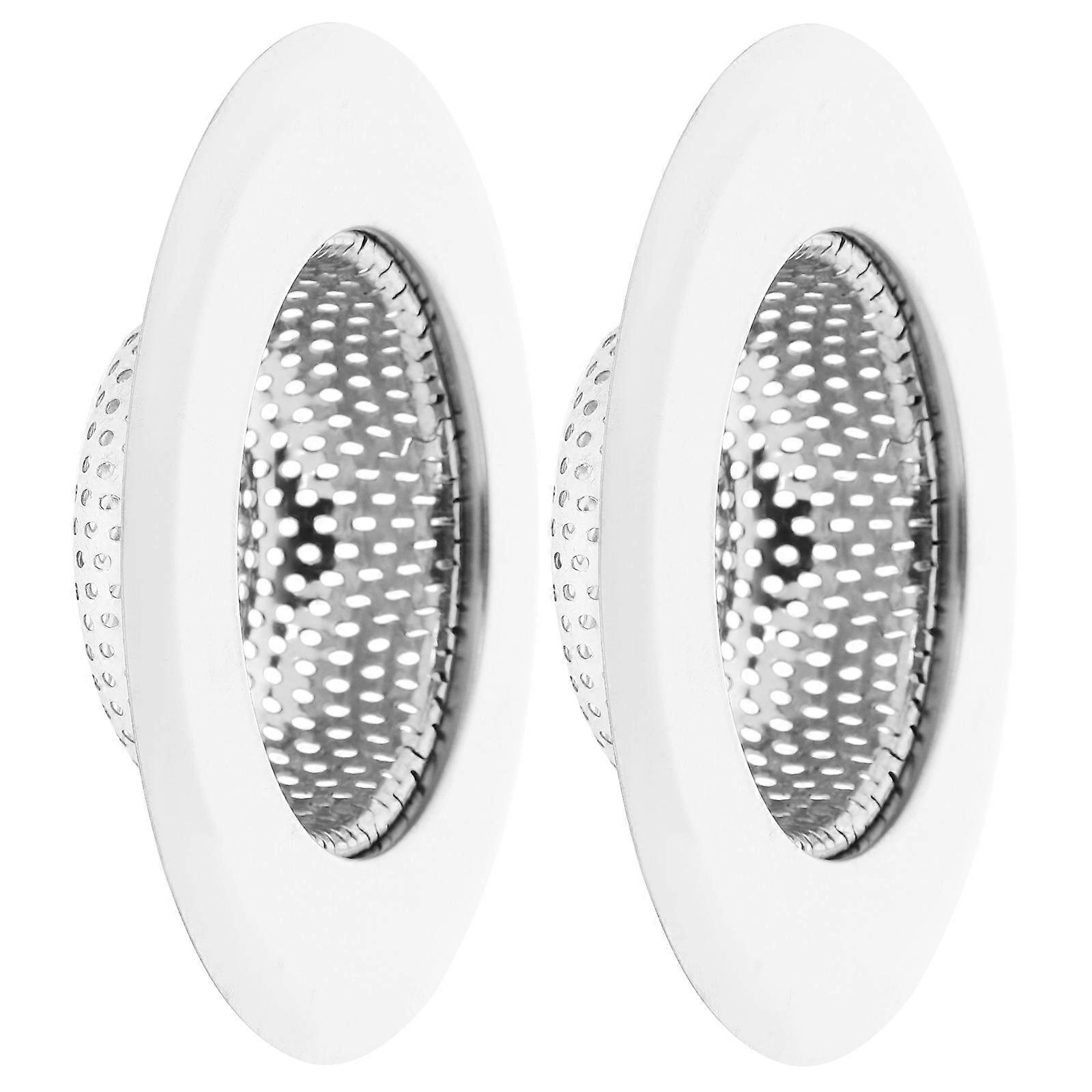 ماسك الشعر للاستنزاف الاستحمام غطاء مرشح قابل لإعادة الاستخدام تنقية المياه 2 مم ثقوب المطبخ استنزاف الماسك 2 قطعة