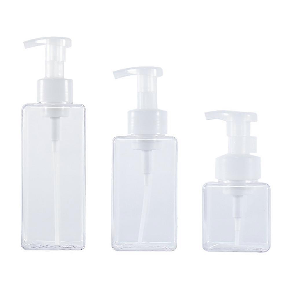 4pcs Transparent Refillable Lotion Bottle with Pump Dispenser for Shampoo, Shower Gel, and Emulsion – Travel Friendly Liquid Container