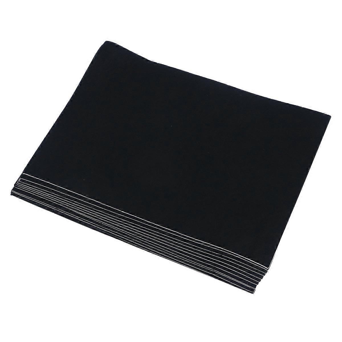 Felt Mat 12 Pcs A4 Size Decorative Crafting Supplies For Kids Black 1mm Coaster Easy To Use