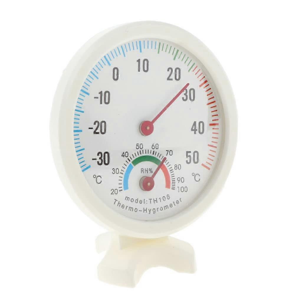 Round Mini Indoor Analogue Temperature Humidity Hygrometer Meter Thermometer