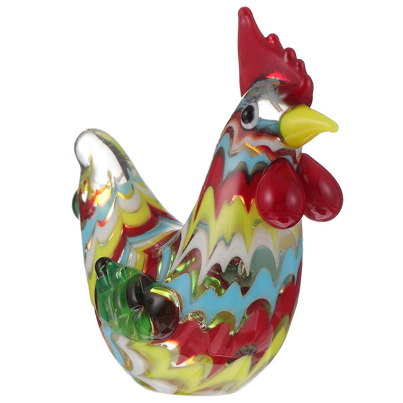 Charming Rooster Figurine Desktop Decoration, Quality Material Simple Design Animal Model Ornament for Home Events Vivid Atmosphere
