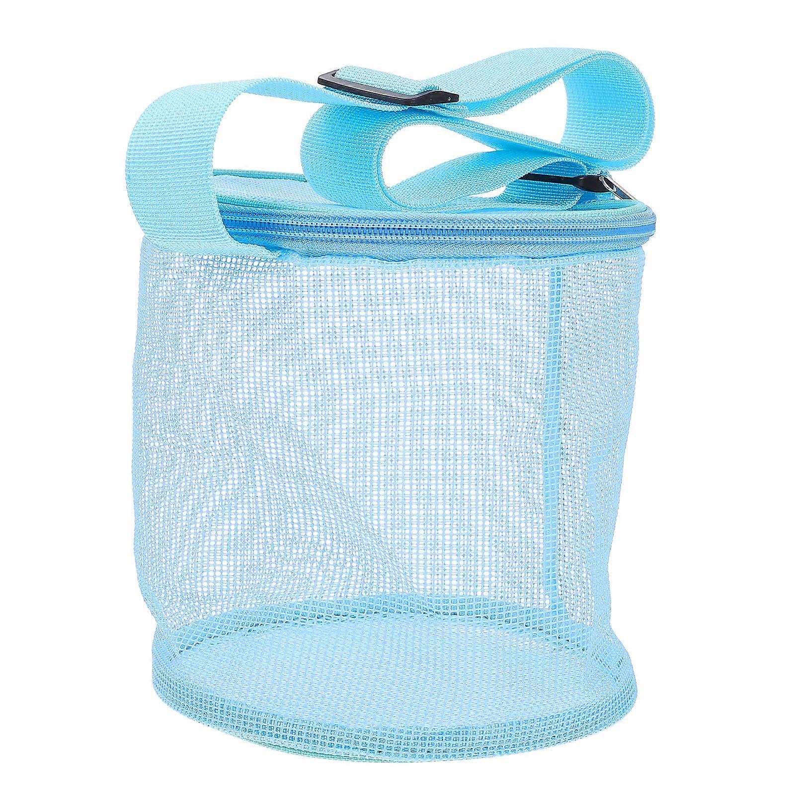 Blue Mesh Storage Bag Beach Bag for Storing 1Pcs Large Toy Pouch
