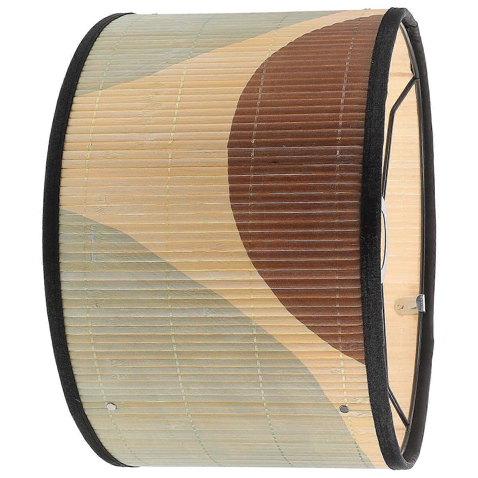 Bamboo Drum Shape Lampshade Versatile Lighting Accessory For Home And RV Decor 1Pack