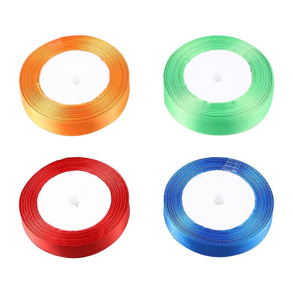 Ανάμεικτες διακοσμητικές σατέν κορδέλες 8Pcs χρώματος για τη χειροτεχνία των Χριστουγέννων και το δώρο που τυλίγει τα δημιουργικά εξαρτήματα περιτυλίγματος 1.5Cm