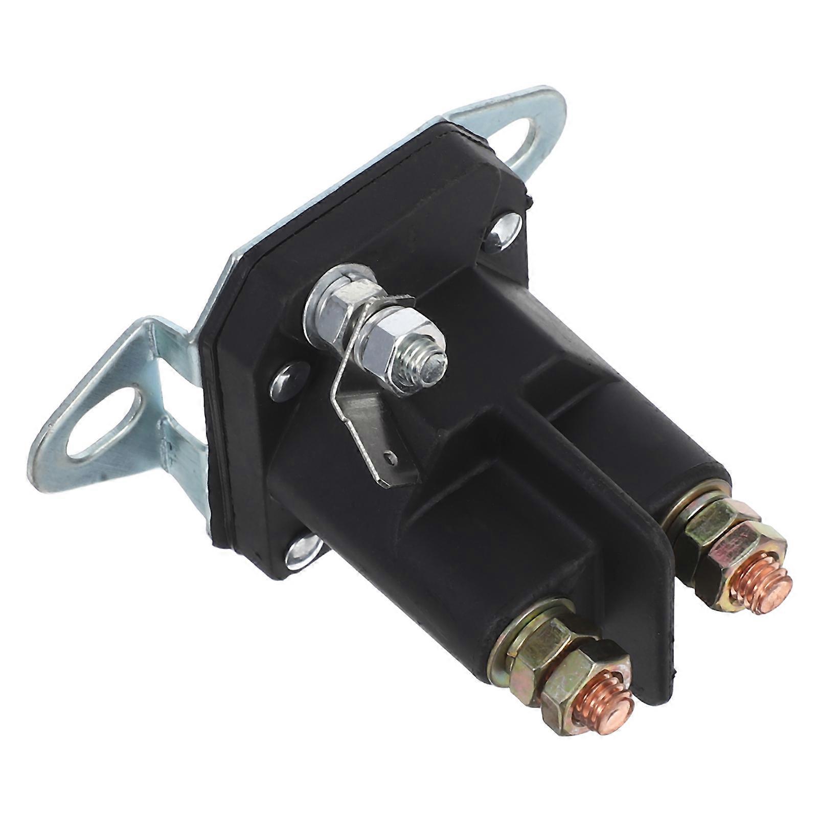 Lawn Mower Starter Solenoid for Daily Use Black Brass Zinc Alloy Quick Response Easy Installation Replacement Relay
