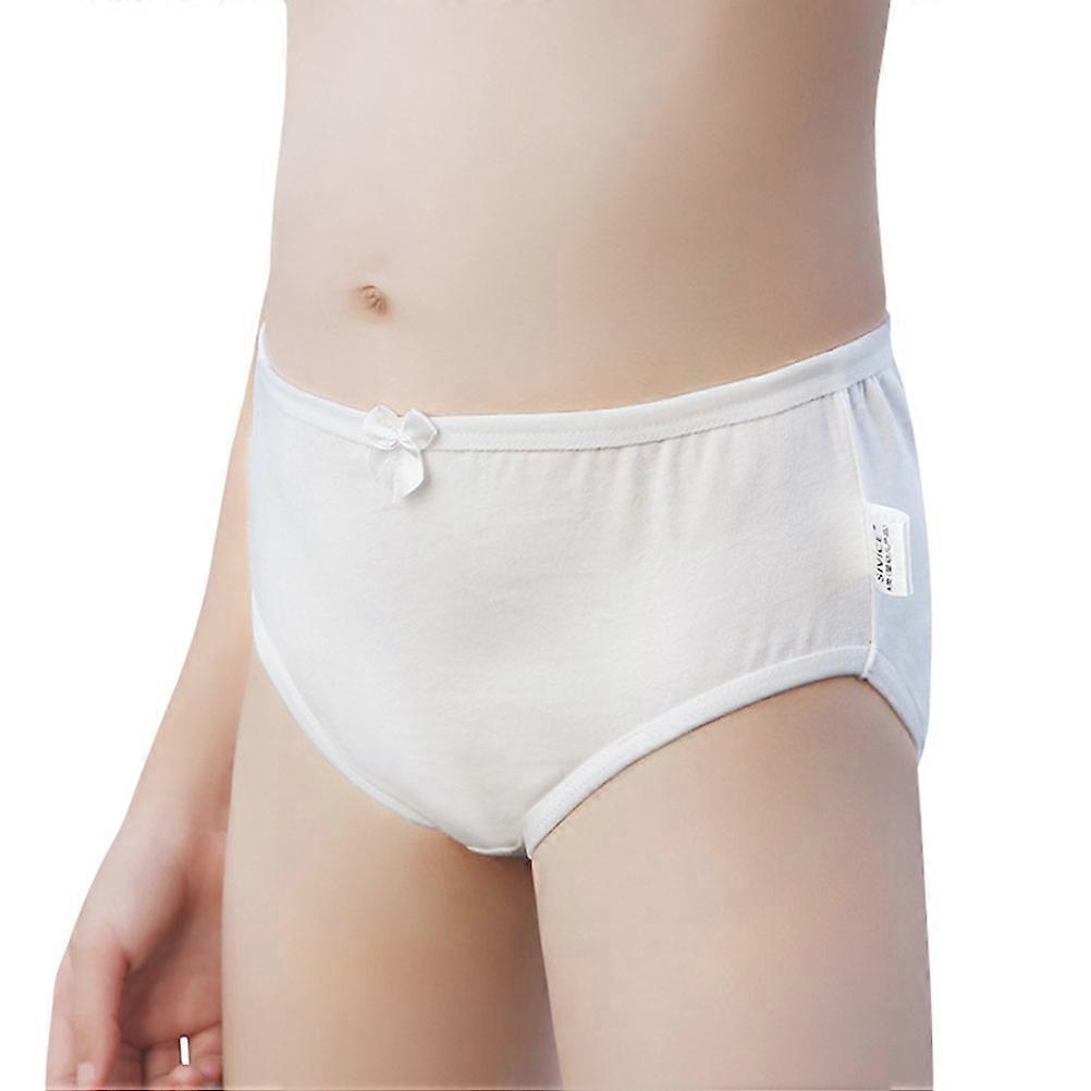 3Pack Cotton Ballet Dance Briefs White Bowknot Underpants For Kids Girls Size 120 High Elasticity For Gymnastics Class