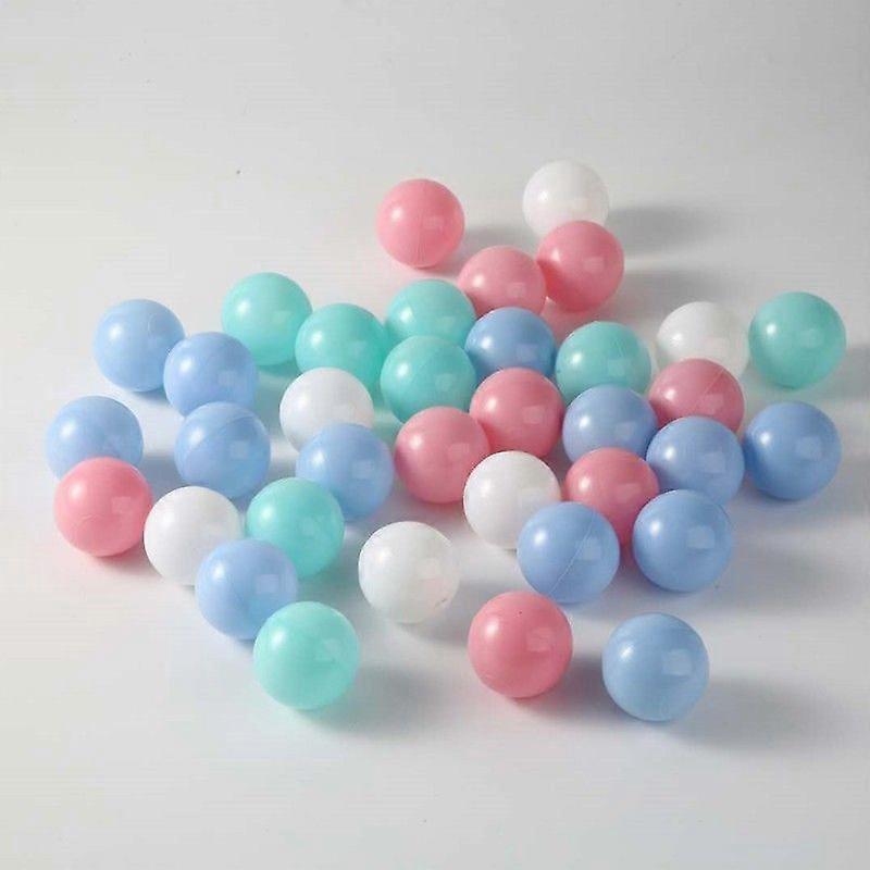 100個のオーシャンボール:子供のためのプラスチックボールのおもちゃ-プールピット遊び場とパーティーの装飾のための明るい色の星と丸い形のおもちゃ