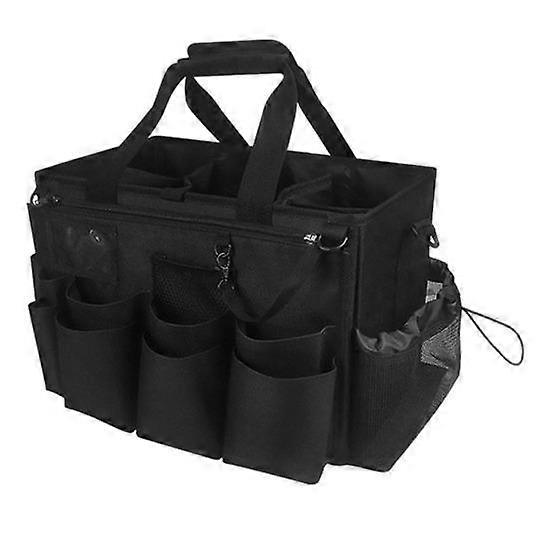 Tool Storage Bag with High-Density Nylon Waterproof Base Multiple Compartments Padded Shoulder Strap Tool Storage Pouch