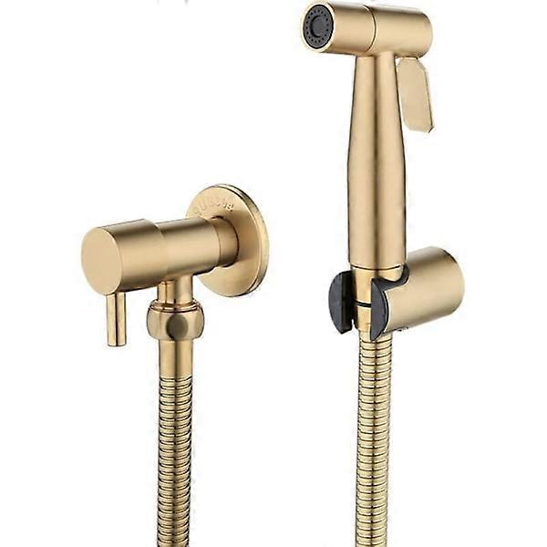 Edelstahl-Toilettensprüher, Bidet-Sprühset, WC-Sprühhahn (Gold)