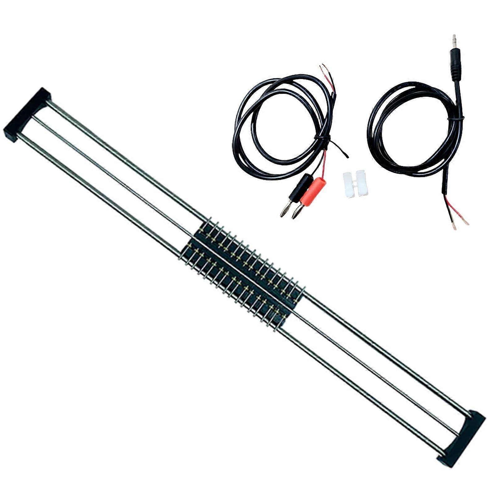 Model Railroad Track Section 50 cm, 1:50 Scale, 8-Roller Rail Mount, Compatible With Custom Train Belt