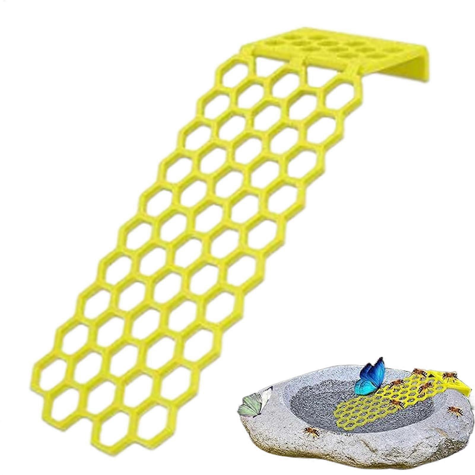 Water Drinking Station Ladder for Bee, Bee Watering Station, Bird Bath Compatible, Pool and Pond Use, Yellow