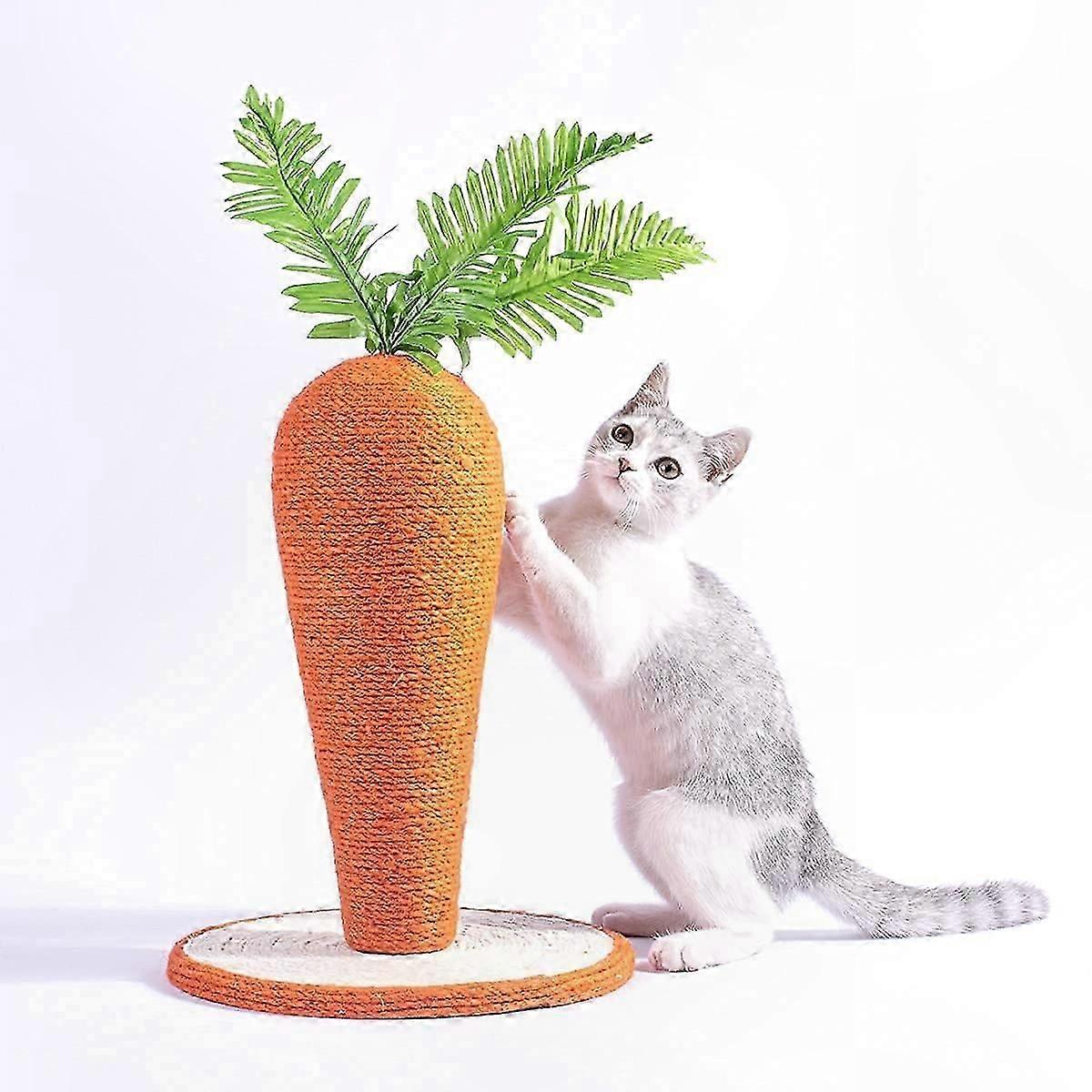 Sisal Cat Scratching Post with Mini Tree for Kittens and Indoor Cats, 25x26cm