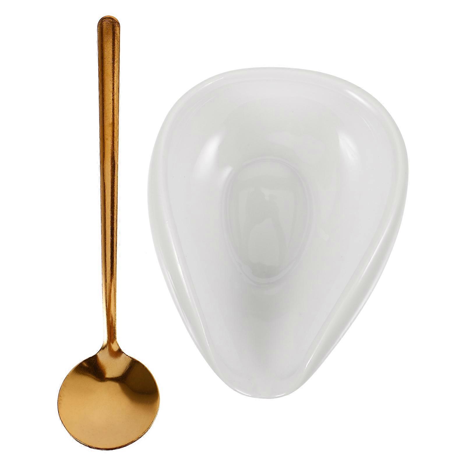Wear Resistant Coffee Bean Plate with Measuring Spoon – Reusable Tray for Espresso & Ground Coffee, Ergonomic Design for Easy Scooping & Handling