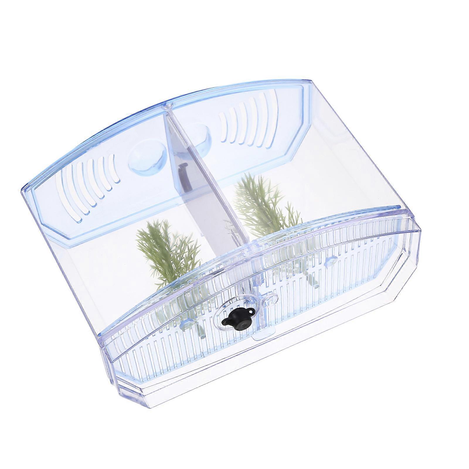 Transparent Plastic Fish Incubation Tank Small Aquarium 1 Set