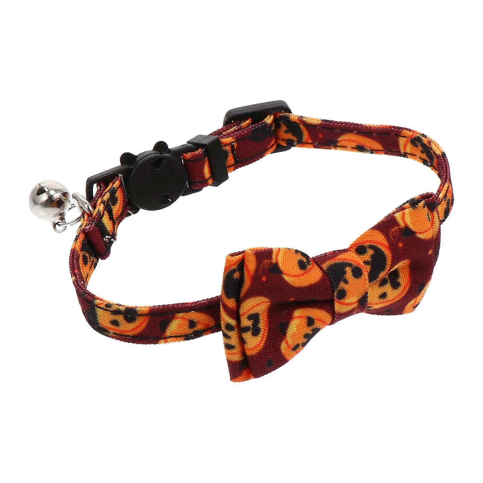 Dogs Adjustable Bow-Knot Collar For Halloween Festivities Assorted Color 1Pack