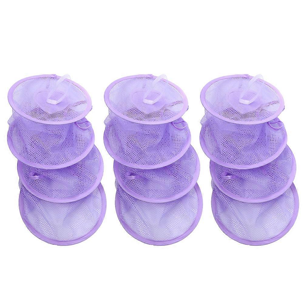 Toy Storage Holder Net 3Pcs Violet Hanging Organizer For Kids Room Decoration Breathable Mesh Quick Drying Functionality