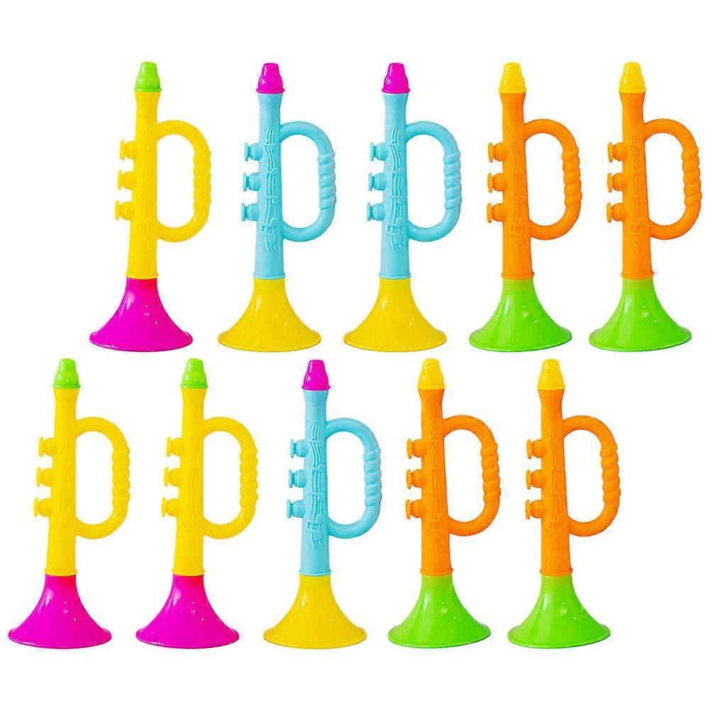 Cheering Horns 14Pcs Assorted Color Plastic Horns Great For Parties And Noisemaking Activities