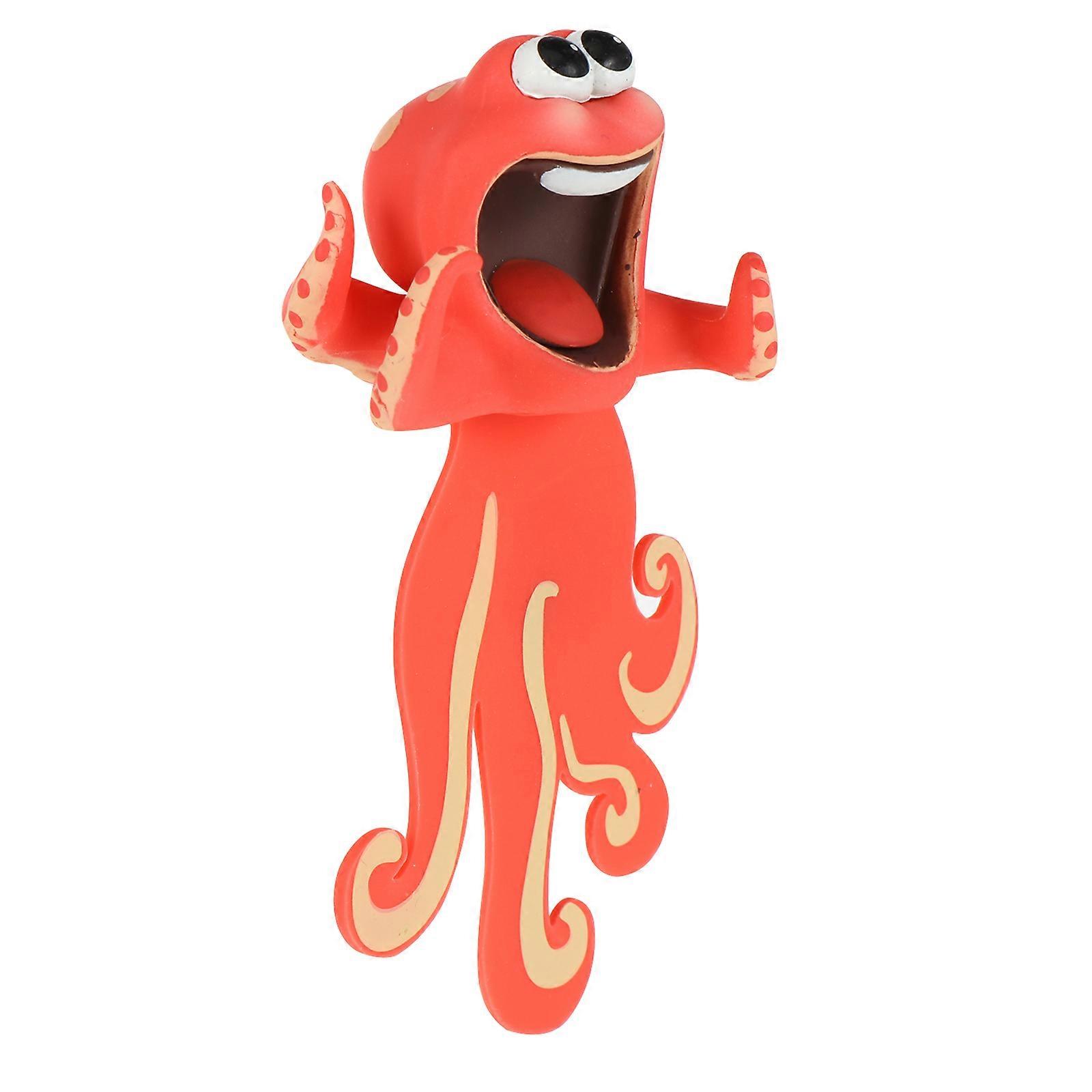 3D Cartoon Animal Bookmark Wacky Page Marker In Red Waterproof And Reusable Made Of PVC Material For 1Pack Students