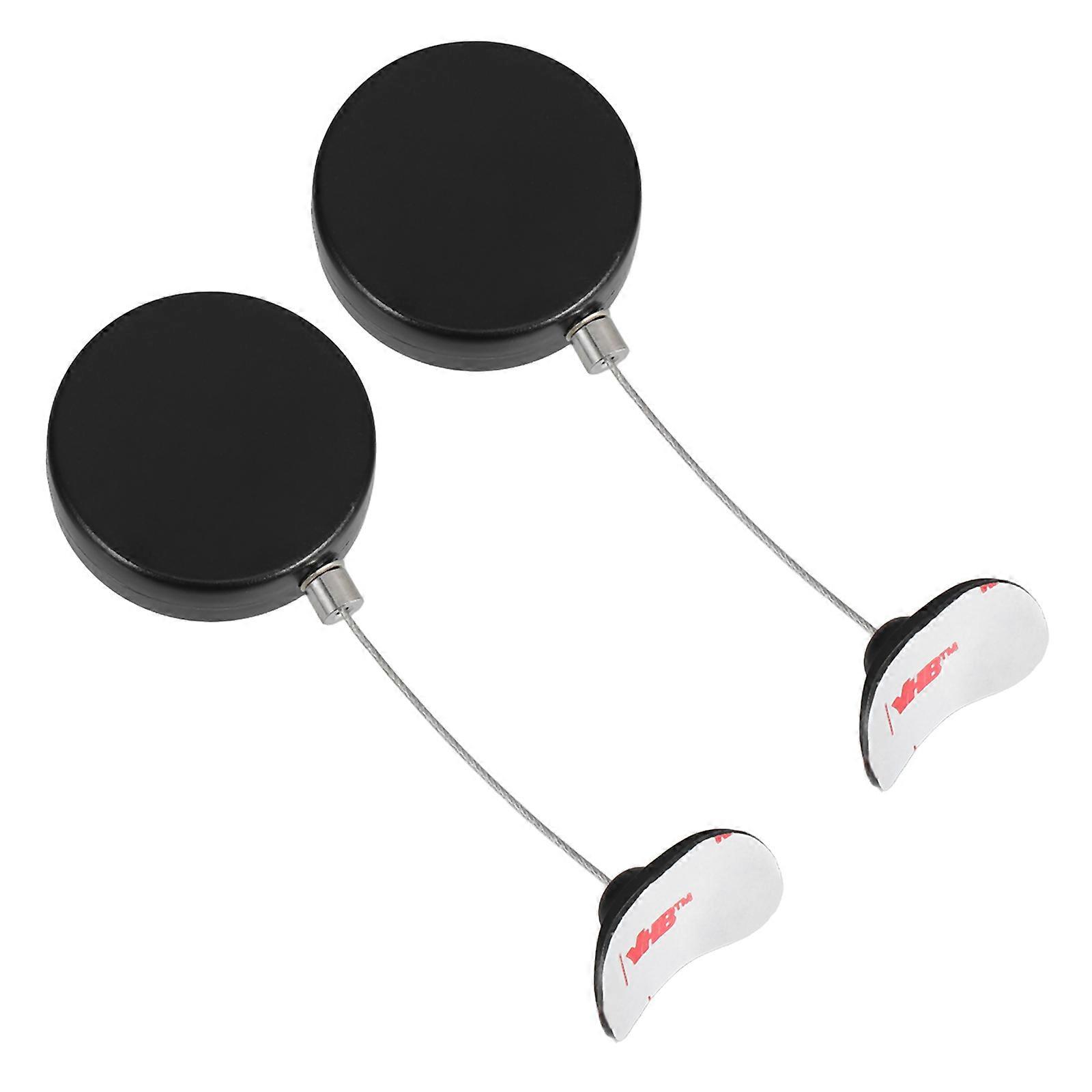 2pcs Retractable Steel Cable Lock Durable Theft Resistant Wire Rope for TV Remotes Luggage Security User Friendly Design Quick Efficient Securing