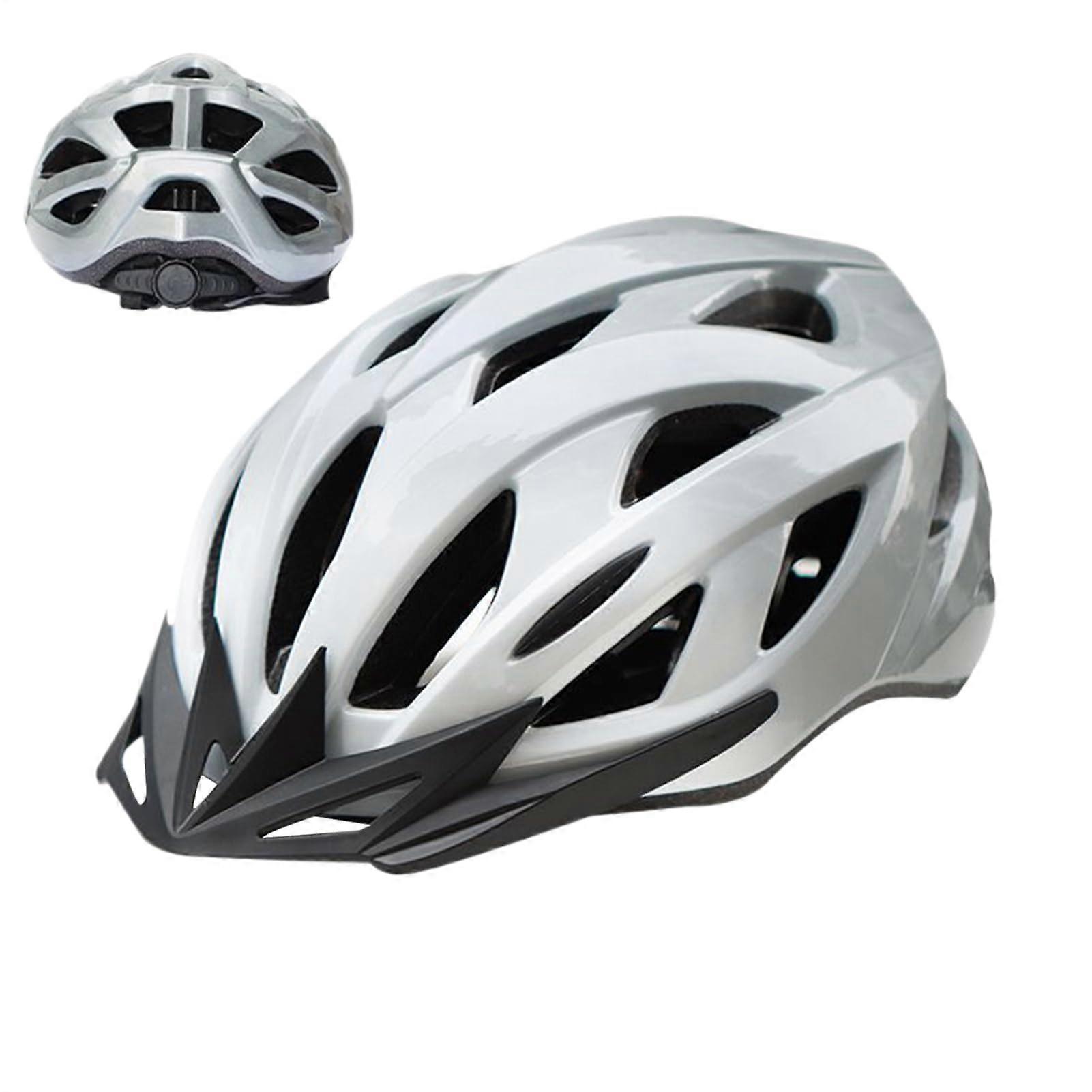 Bicycle Helmet with Chin Strap Adjustable Riding Accessories Gradient White