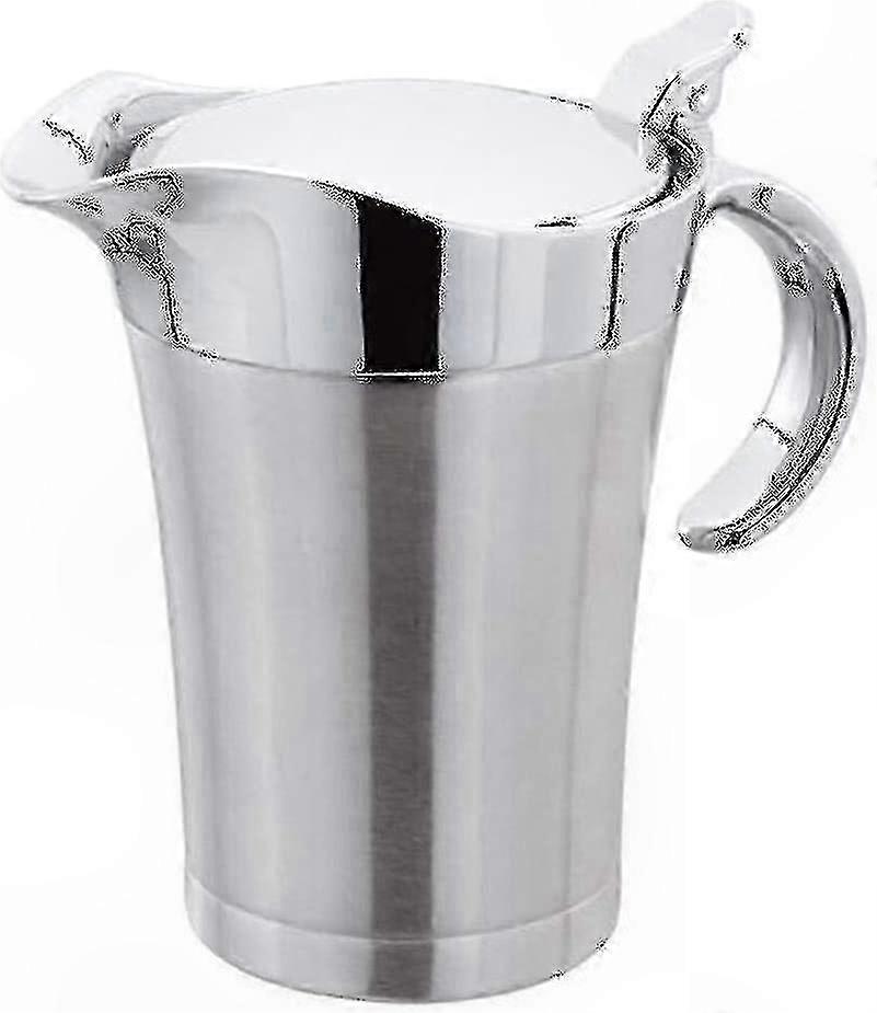 Pentola per salse a doppio isolamento da 750 ml con coperchio incernierato, struttura in acciaio inossidabile per uso in cucina