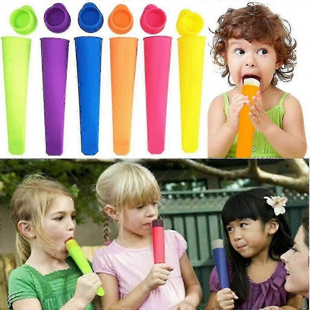 BPA-Free Silicone Popsicle Molds Set - Reusable Ice Cream Molds for All Brands