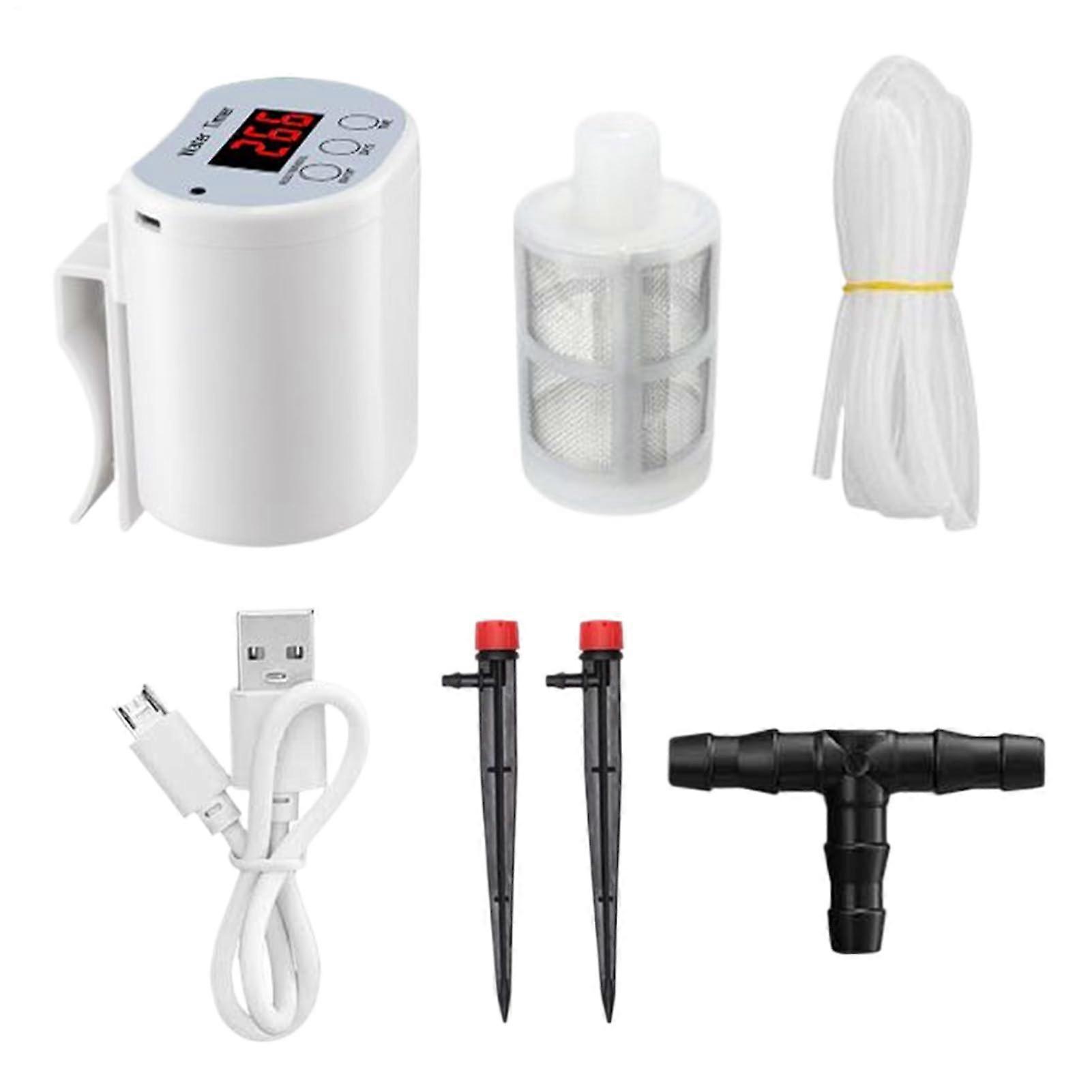 Automatic Plant Waterer Indoor Self-Watering System for Houseplants with Timer for 2 Pots Ideal for Gardens Balconies Patios