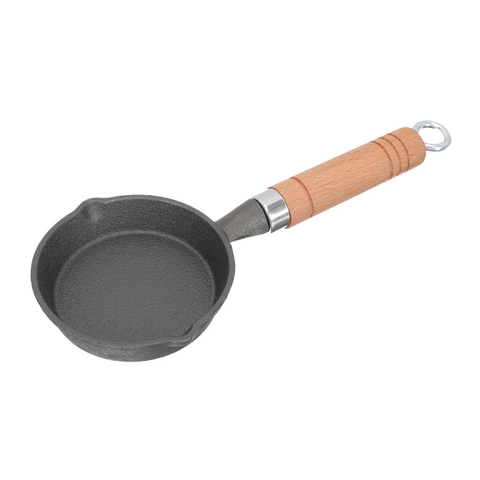 Mini Cast Iron NonStick Frying Pan 20cm Pancake and Egg Cookware Single Handle Compatible Induction and Gas Stoves