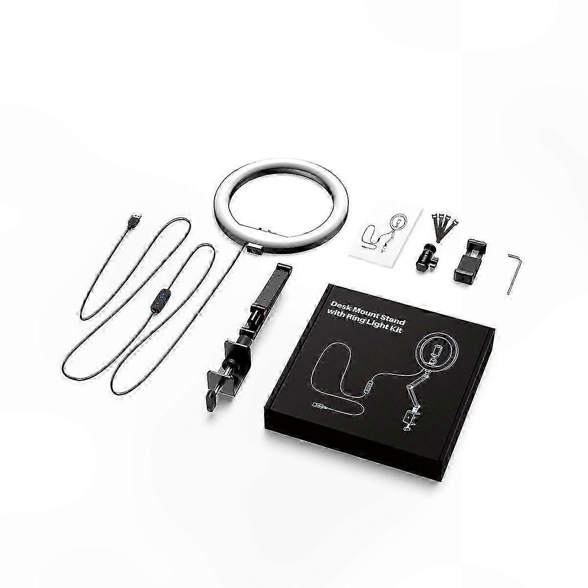 LED Ring Light with Mounting Bracket for Photography and Live Video Selfies