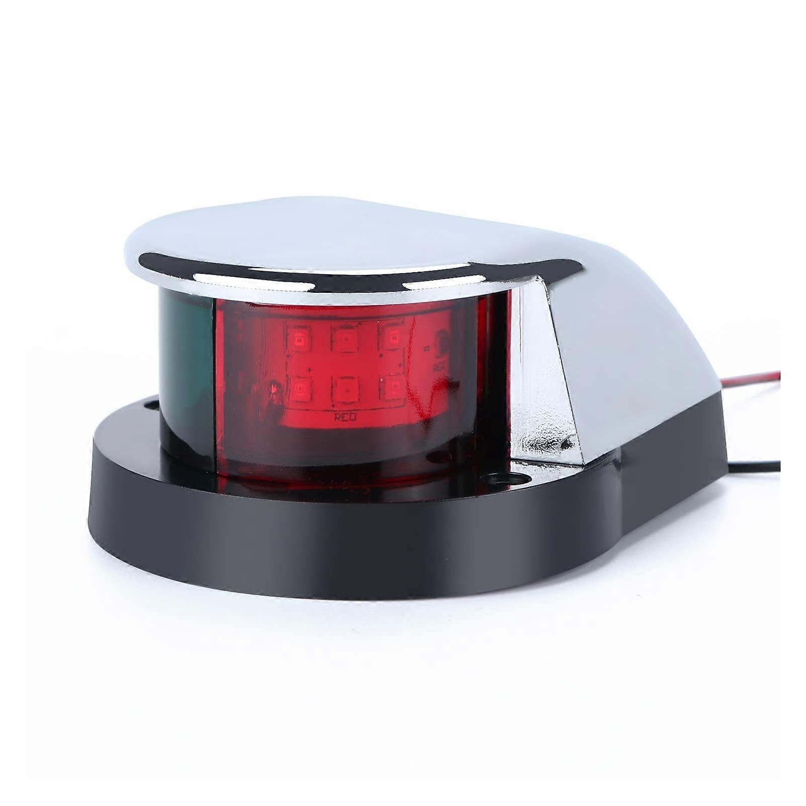 LED Navigation Light Dual Left And Right Ship Side Light Traffic Signal Light For Yacht Marine Silver Size L