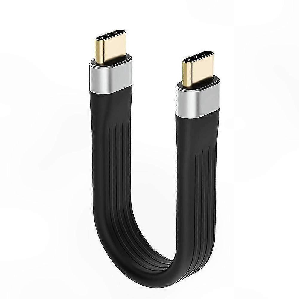 USB-C to USB-C Cable, 4K Video Sync, 10Gbps Data Transfer, Emark Chip, PD 60W Charging, Type C Short Connector