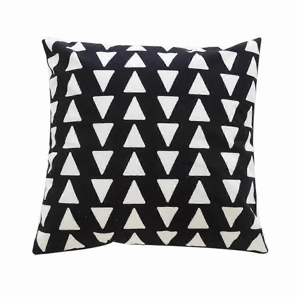 Triangle Pattern Durable Breathable Pillow Cushion Pad Case Car Household
