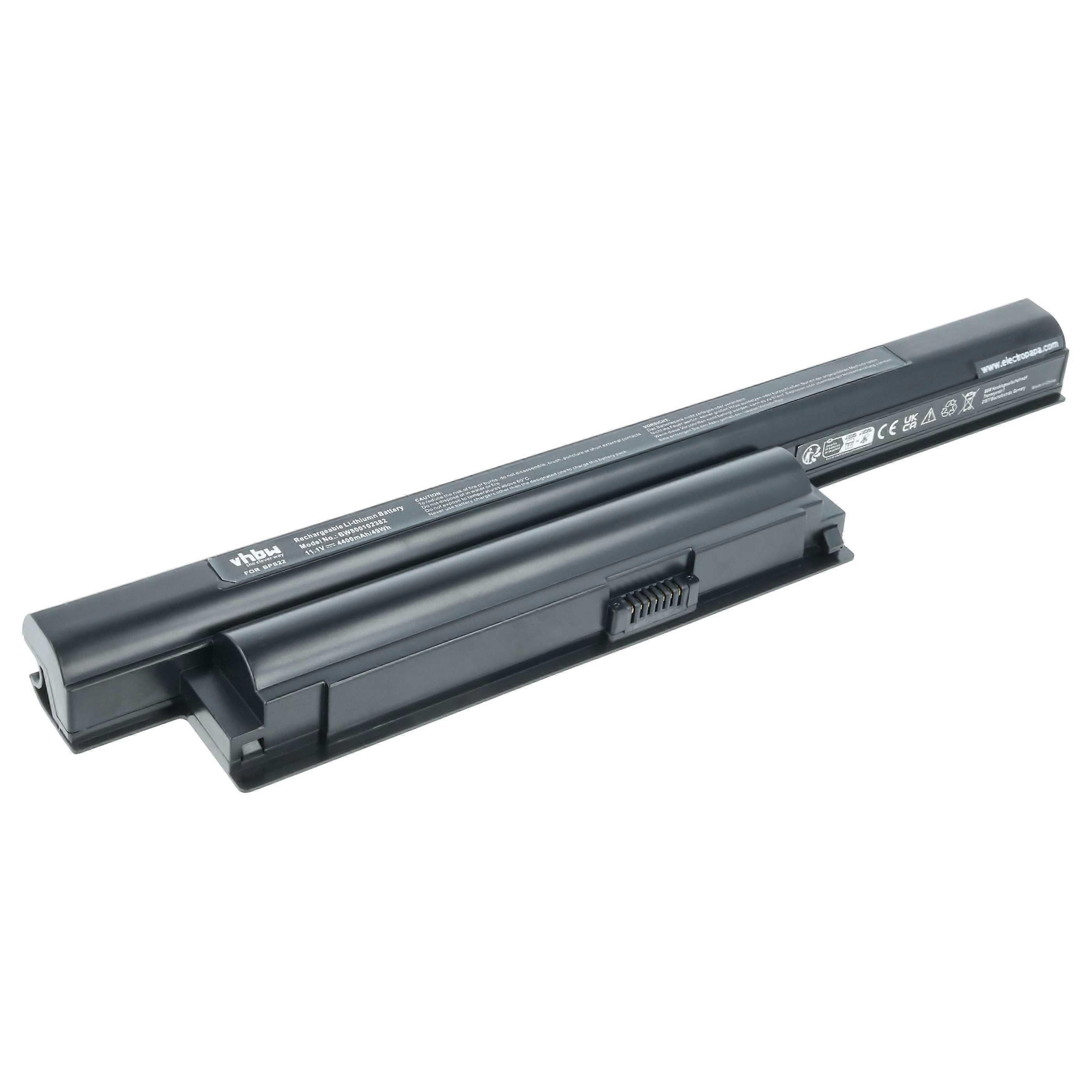 vhbw-batteri kompatibelt med Sony Vaio VPC-EE26FX/T, VPC-EE26FX/WI, VPC-EE2M1E/WI, VPC-EE2S1E/BQ, VPC-EE2E1E/WI notebook (4400 mAh, 11,1 V, Li-Ion)