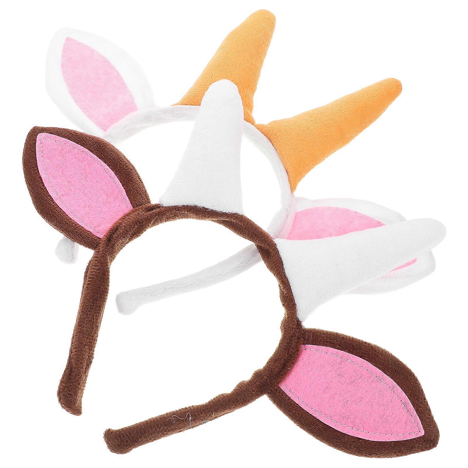 Goat Horn Headwear for Carnival Theme Party Roleplaying Using Cloth and Plastic Ensuring Versatile Use 2Pcs