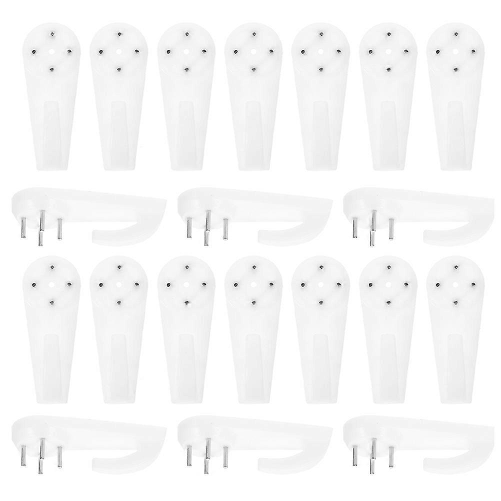 Seamless Hooks for Garden Wall Accessories White Plastic for Hanging Mirrors 50Pcs
