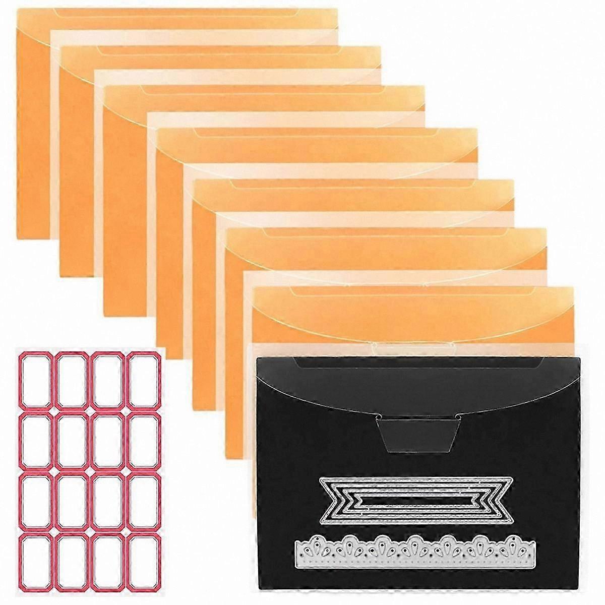 8-Piece Storage Bags with Magnetic Sheets for Crafting, Stamping, and Die-Cutting Organization Solution