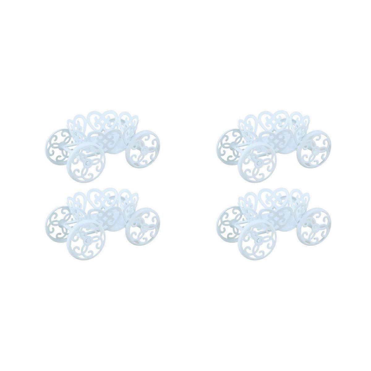 4-Pack Single Princess Carriage Cupcake Stand Holder Display