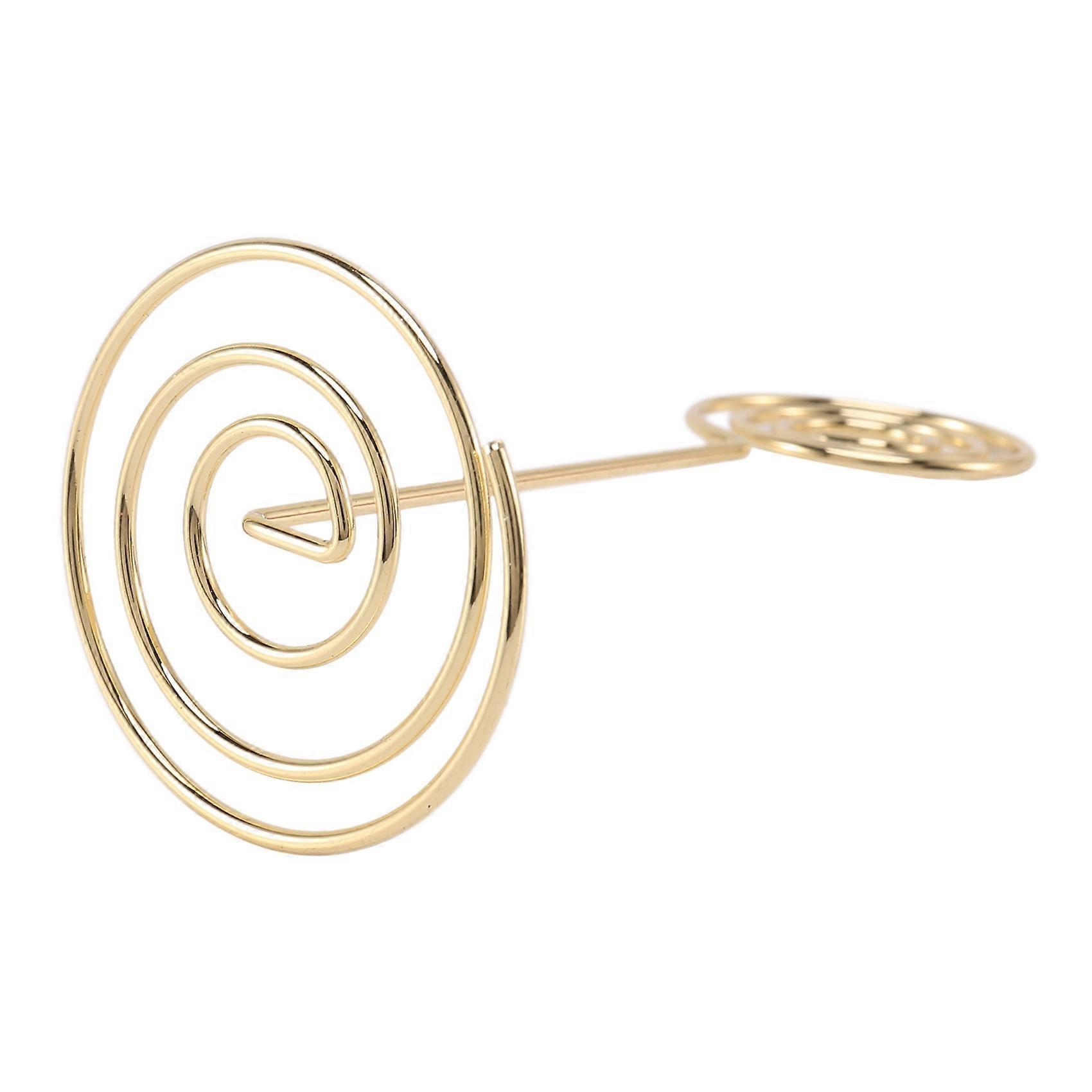 36 Pack Table Number Card Holders Photo Holder Stands Place Paper Menu Clips, Circle Shape (Gold)