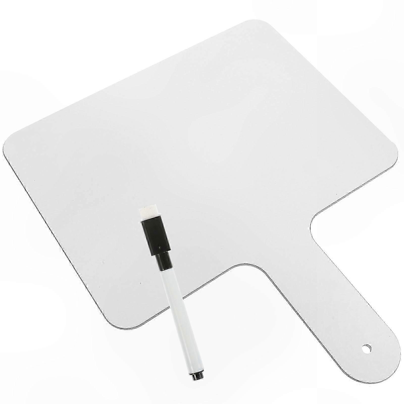 Rectangular Double-Sided Dry Erase Paddle for Classroom Activities, Wooden Material, 1 Set