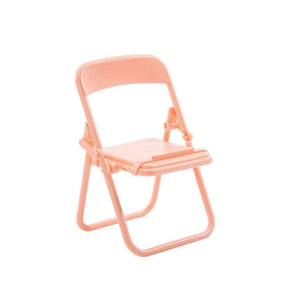 Desk phone stand with cute chair design - foldable mobile phone holder for compact spaces