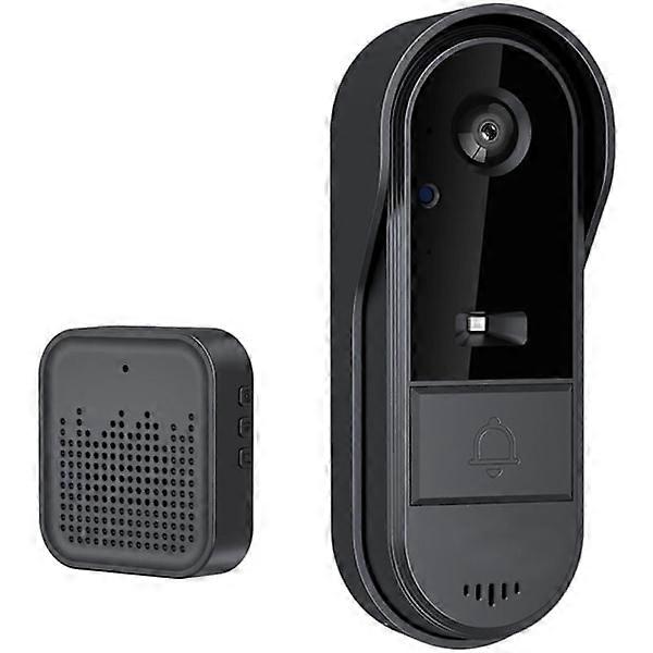 Wireless Video Doorbell with Chime, Two-Way Audio, Tuya App Control, Night Vision, WiFi 2.4 GHz Only, TF/Cloud Card