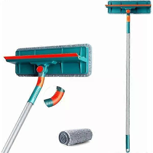 Window brush with an adjustable handle of 87-135cm and a 180-degree rotating brush head